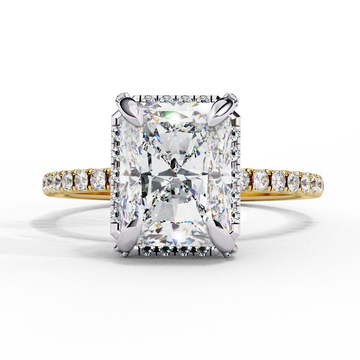 3.00 Ct Radiant Cut Lab Grown Diamond Engagement Ring