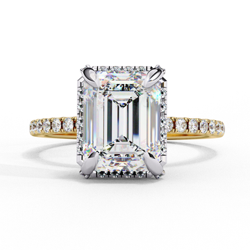 2.50 Ct Emerald Cut Lab Grown Diamond Engagement Ring