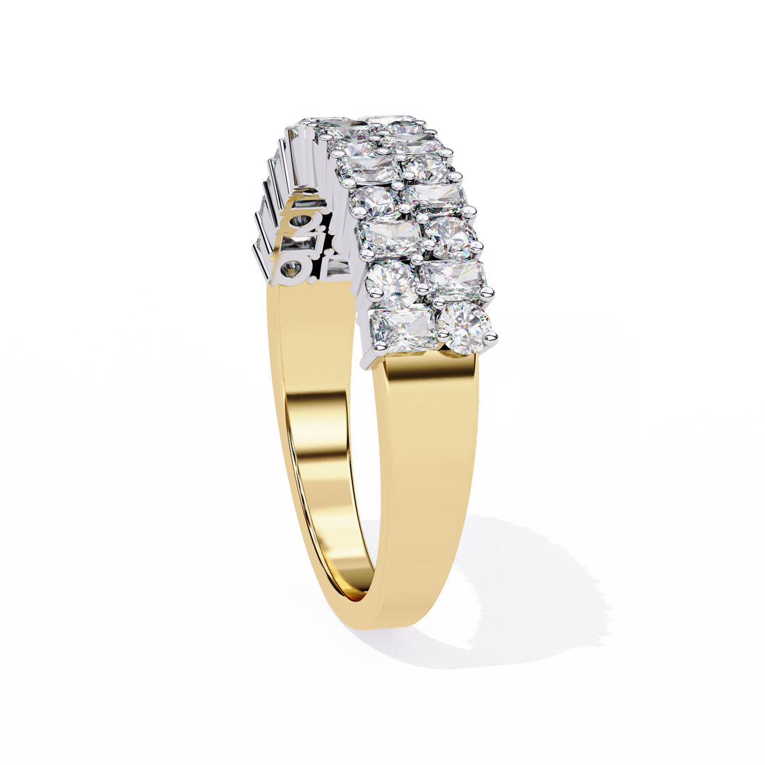 ✨ Alternating Radiant & Round Diamond Band ✨
