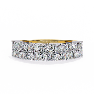 ✨ Alternating Radiant & Round Diamond Band ✨