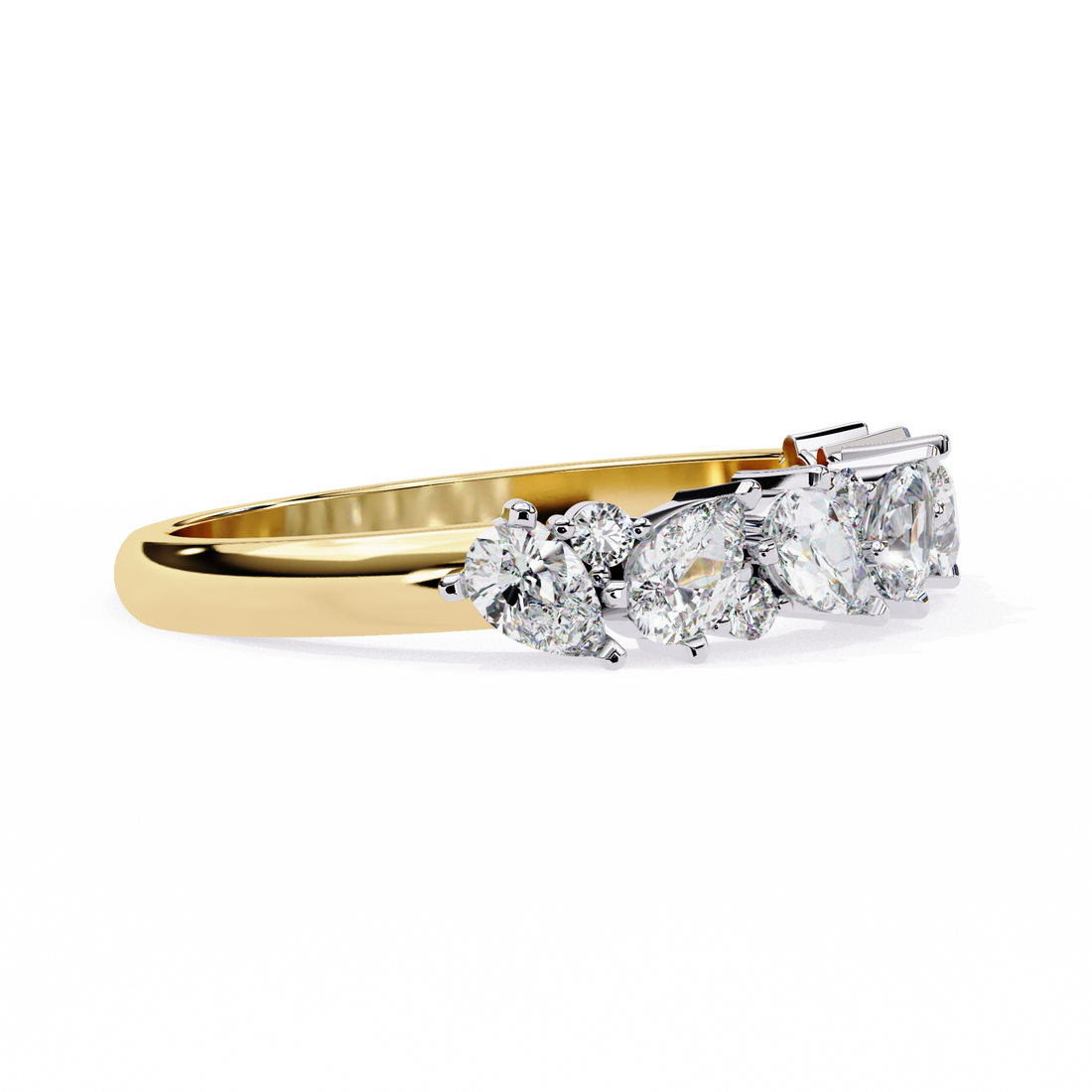 ✨ Pear & Round Diamond Statement Band ✨