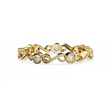 ✨ Diamond Wave Band – Elegant Round Cut Design ✨