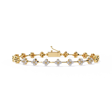 ✨ Flower Design Diamond Bracelet – Delicate & Timeless ✨