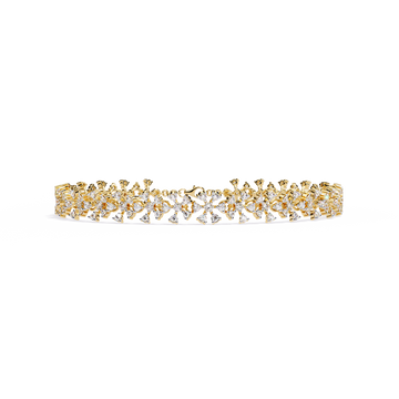 ✨ 2.00 CTW Round Cut Lab Grown Diamond Floral Bracelet ✨