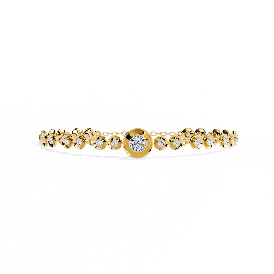 ✨ Round Diamond Bracelet – Classic Minimal Elegance ✨
