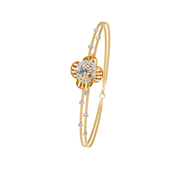 ✨ Floral Halo Diamond Bracelet – Elegant Sparkle ✨