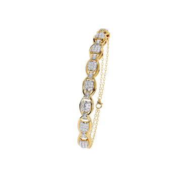 ✨ Round Diamond Fancy Luxury Bracelet – Bold Elegance ✨