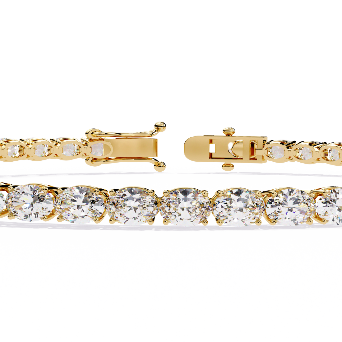 ✨7.00 CTW Oval Diamond Hard Tennis Bracelet – Luxury Statement Bracelet✨