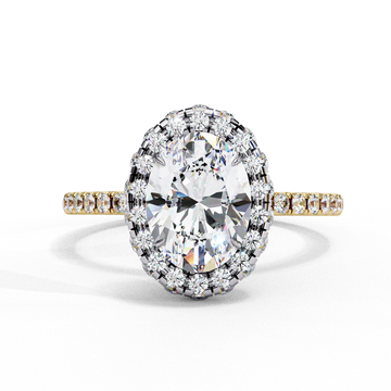 The Royal Halo: Exquisite Oval Diamond Ring