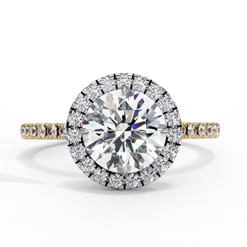 2.00 Ct Round Diamond Engagement Ring with 0.70 Ct Side Stones – IGI Certified