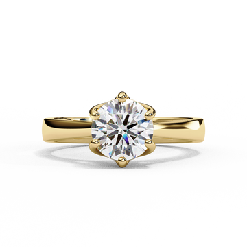 1.00 Ct Round Brilliant Diamond Engagement Ring with Side Accents – IGI Certified