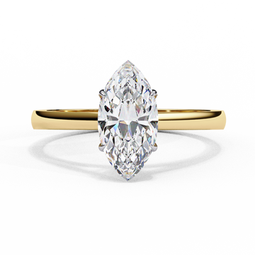 0.90 Ct Marquise Cut Lab Grown Diamond Ring – IGI Certified
