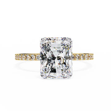 3.00 Ct Radiant Cut Diamond Engagement Ring with Side Stones | IGI Certified