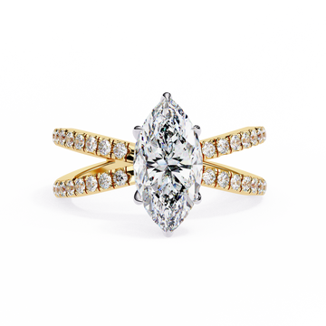 1.50 Ct Marquise Diamond Engagement Ring with Side Stones – IGI Certified