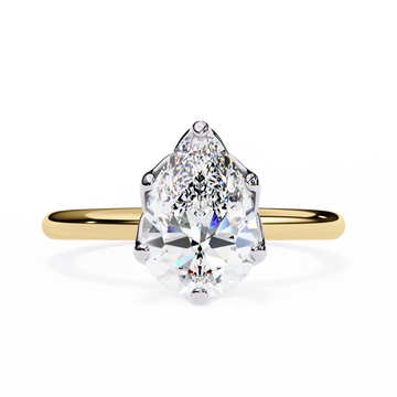 1.80 Ct Pear Cut Solitaire Diamond Engagement Ring – IGI Certified | Elegant Teardrop Design