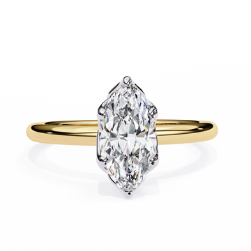 1.00 Ct Marquise Cut Solitaire Diamond Engagement Ring – IGI Certified | Elegant Boat-Shaped Design