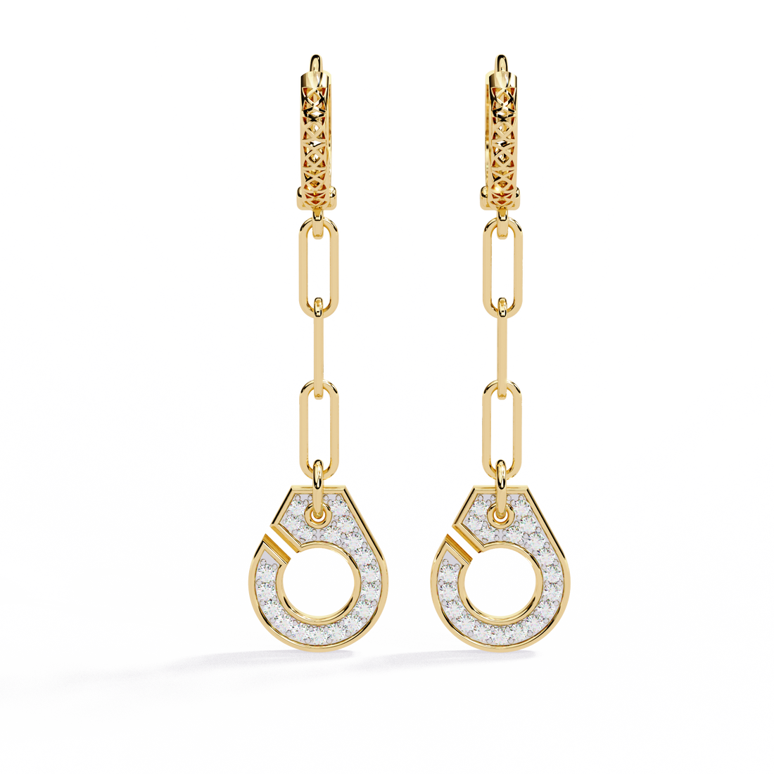 Sleek & Stylish Diamond Dangle Earrings