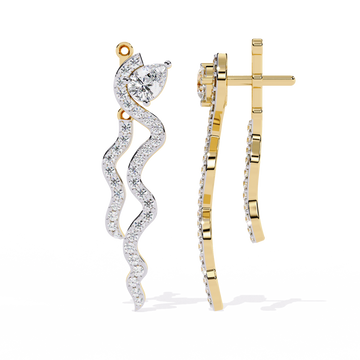 ✨Elegant Pear Diamond Wave Drop Earrings✨