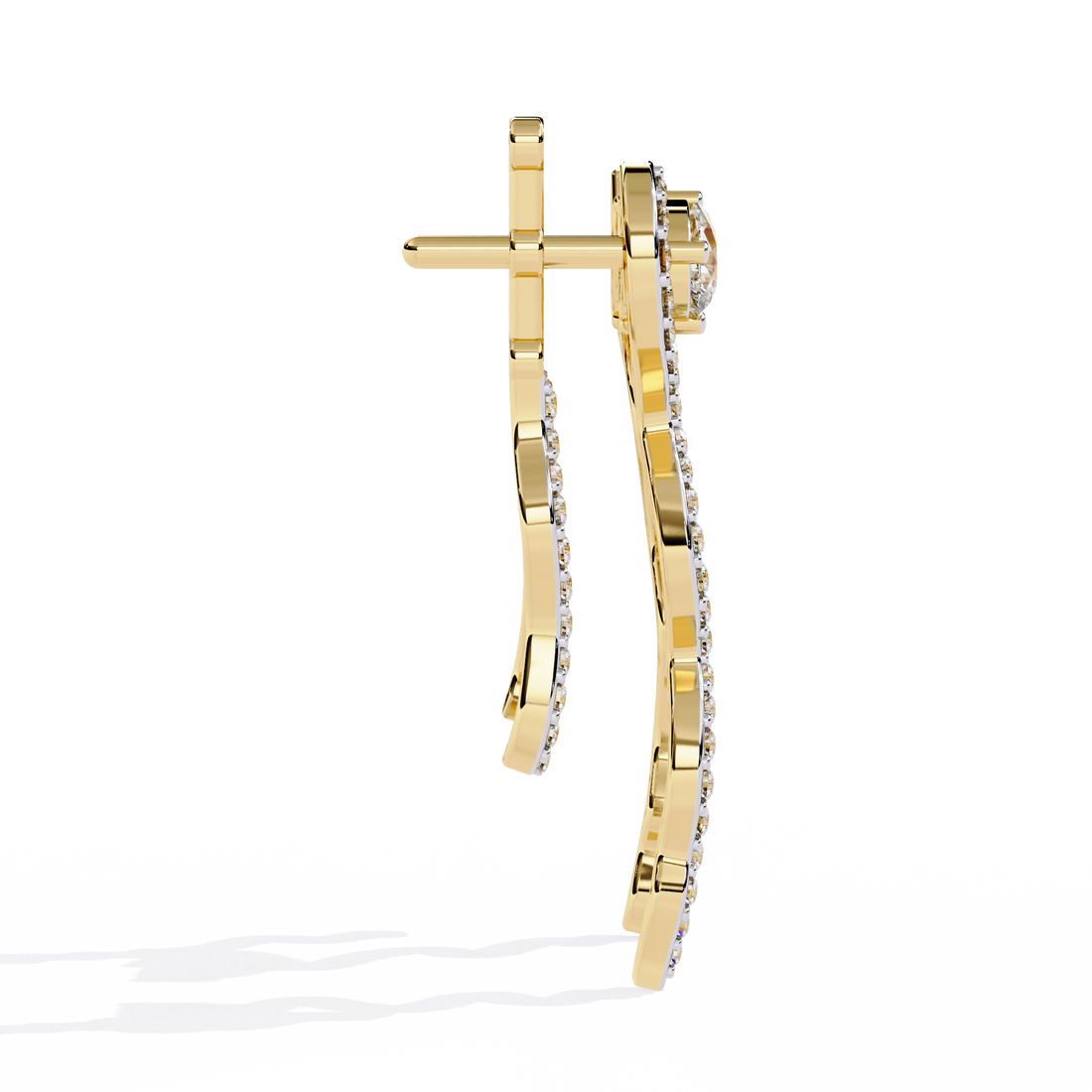 ✨Elegant Pear Diamond Wave Drop Earrings✨