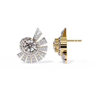 ✨Radiant Sunburst Diamond Stud Earrings✨