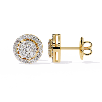 ✨Marquise & Round Diamond Halo Stud Earrings✨