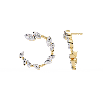 🌟Elegant Leaf-Inspired Diamond Earrings🌟