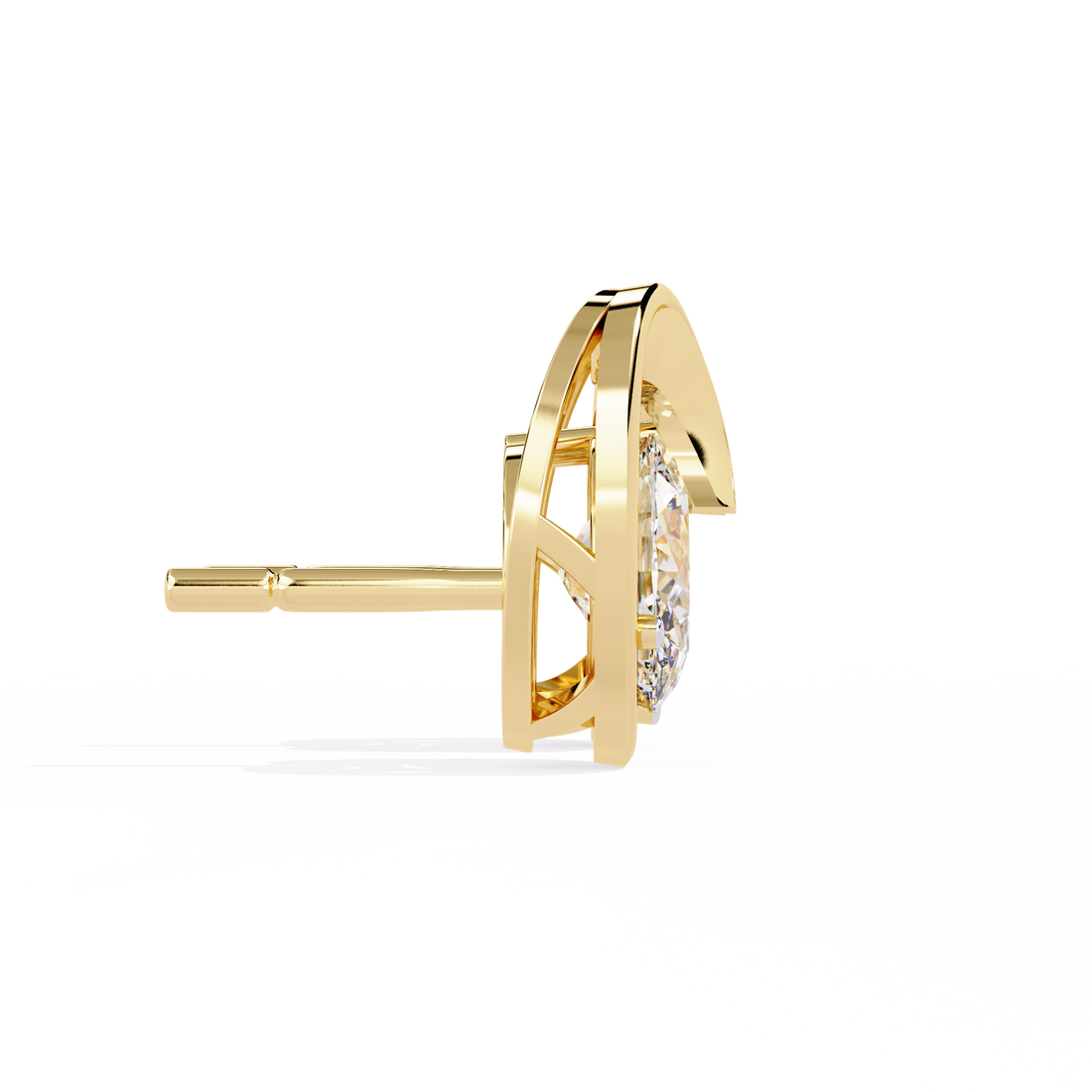 🌟Golden Orbit Oval Lab Diamond Studs🌟