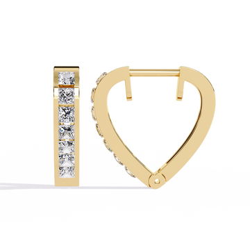 🌟Regal Heartline Princess Diamond Hoop Earrings🌟
