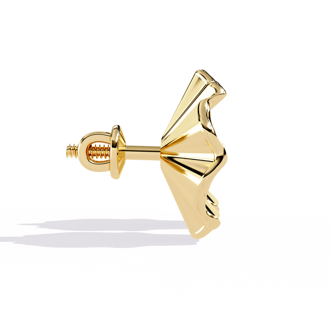 🌟Golden Petal Fluted Diamond Studs🌟