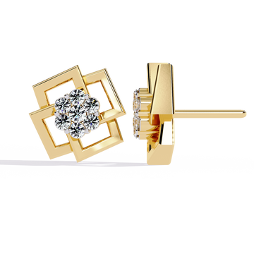 🌟Geo-Luxe Interlocking Diamond Studs🌟