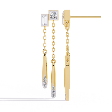 🌟Royal Geometry Princess & Baguette Drop Earrings🌟