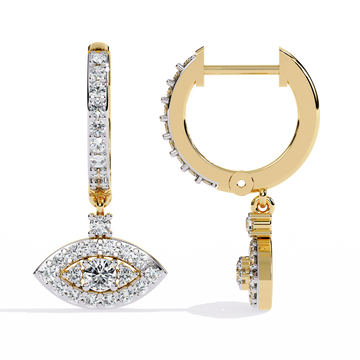 🌟Radiant Evil Eye Diamond Hoop Earrings🌟