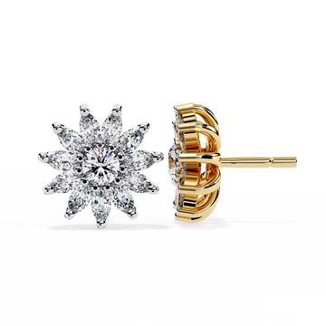 🌟Solar Brilliance Marquise & Round Diamond Studs🌟