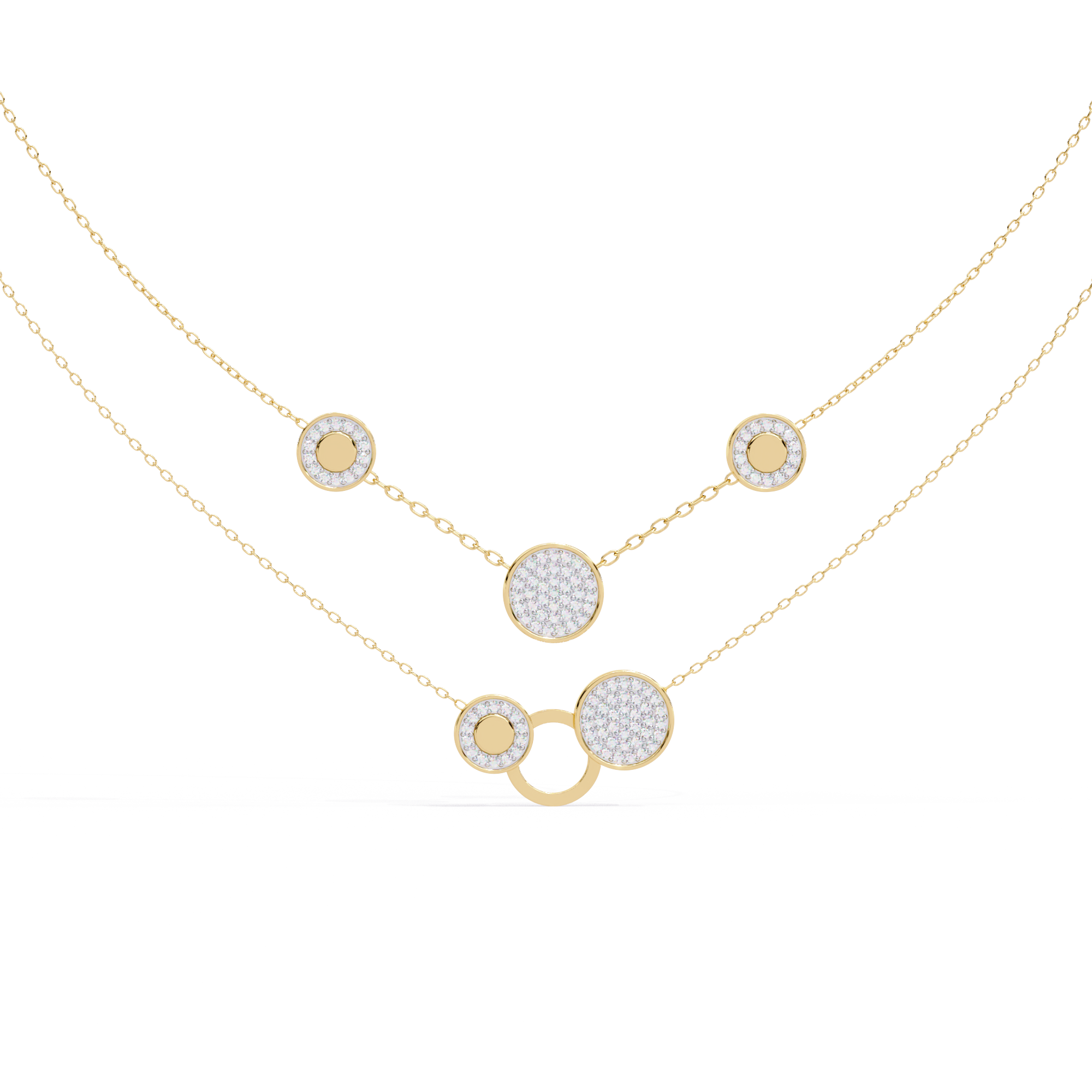 Ethereal Radiance: Diamond Harmony Necklace