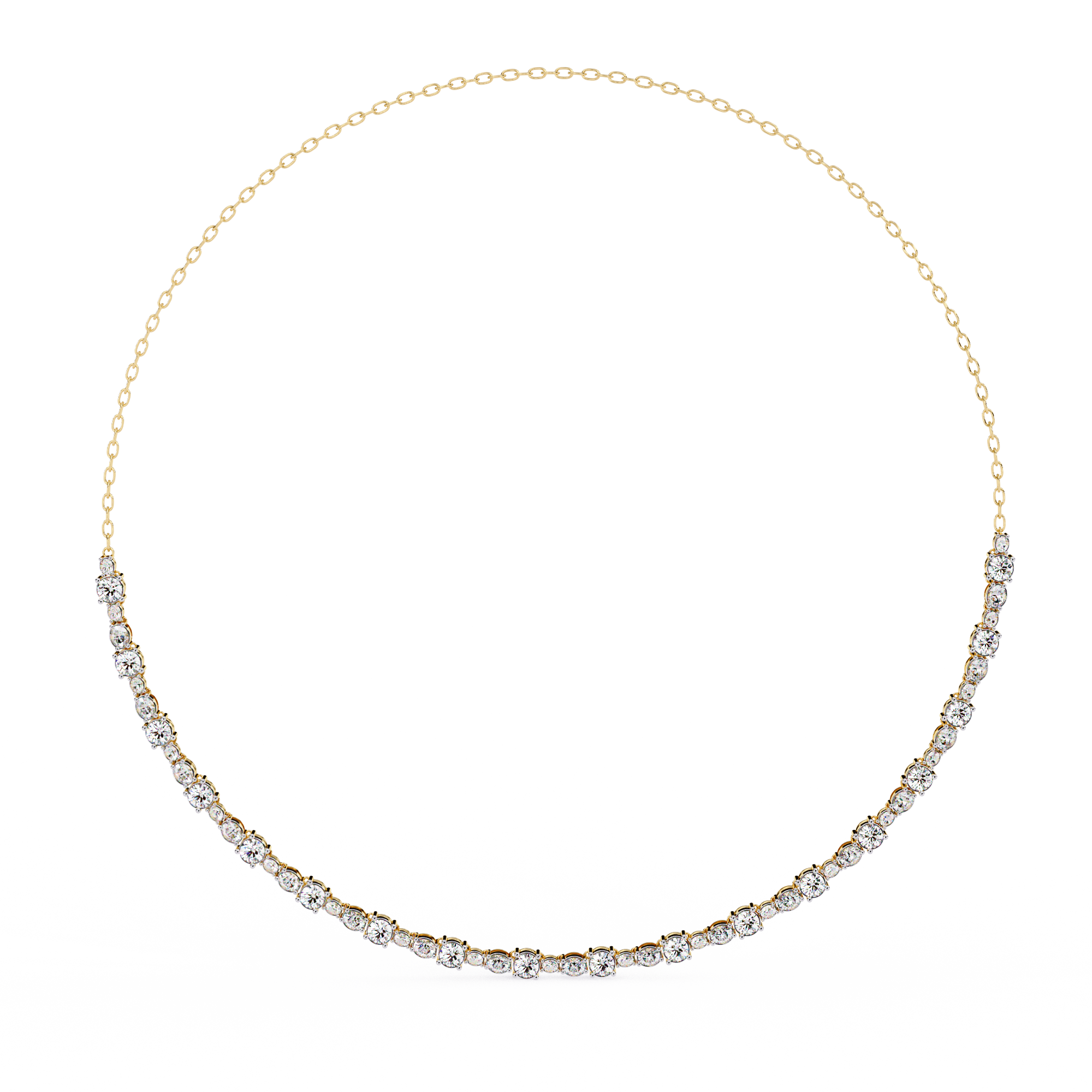 Sparkling Continuous Diamond Necklace