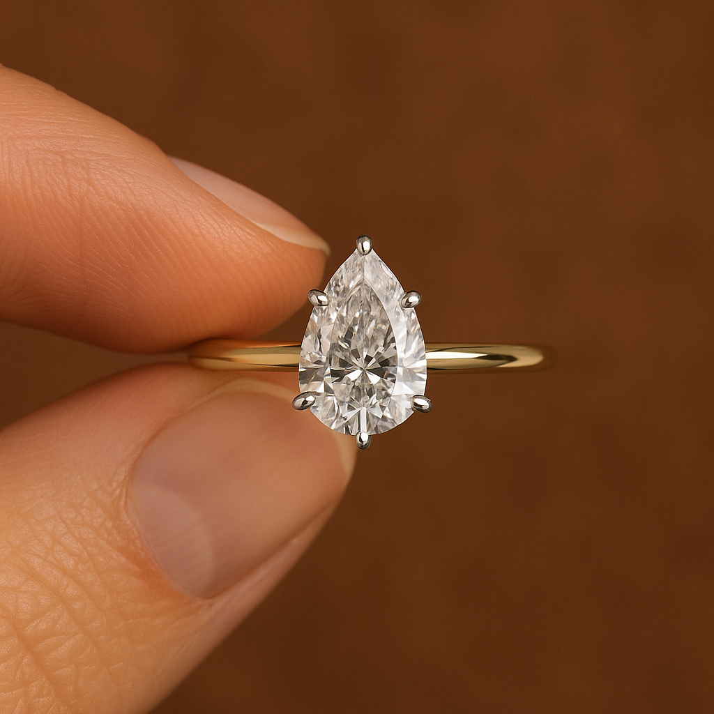 2.00 Ct Pear Cut Diamond Engagement Ring – IGI Certified