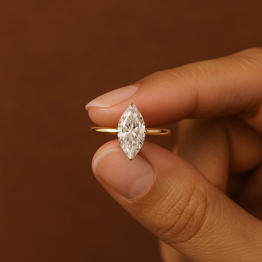 1.50 Ct Marquise Cut Diamond Engagement Ring – IGI Certified