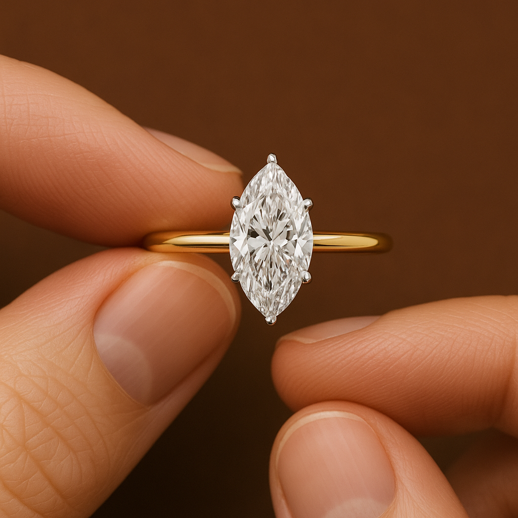 1.50 Ct Marquise Cut Diamond Engagement Ring – IGI Certified