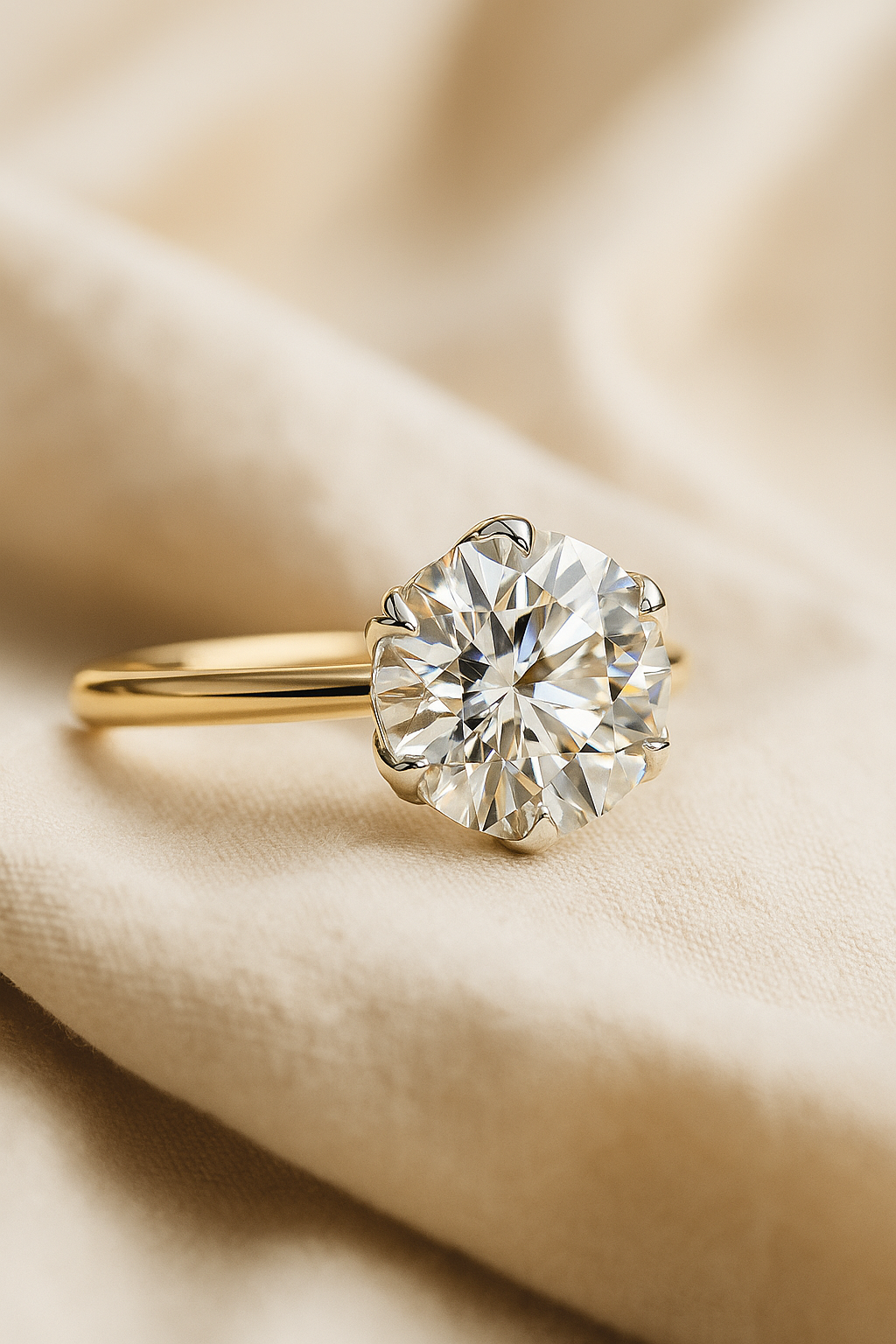 Luxury 2.00 Ct Round Cut Diamond Solitaire Engagement Ring – Certified & Customizable