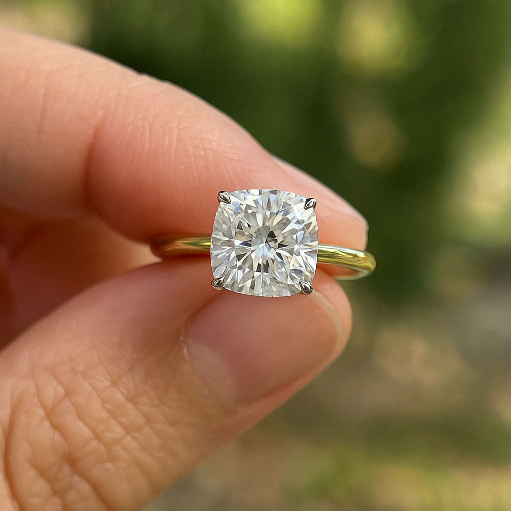 2.50 Ct Cushion Cut Diamond Engagement Ring – IGI Certified