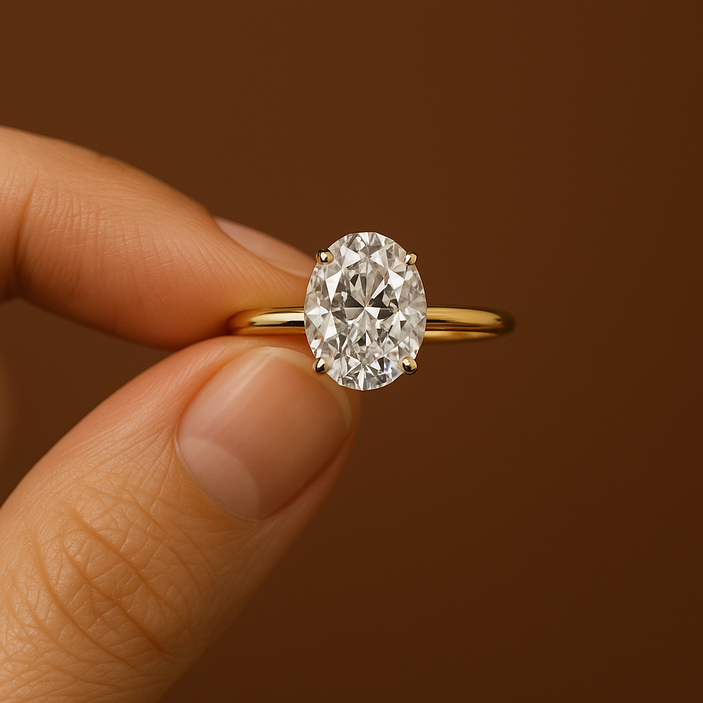 2.00 Ct Oval Diamond Engagement Ring – IGI Certified | Free Worldwide Shipping