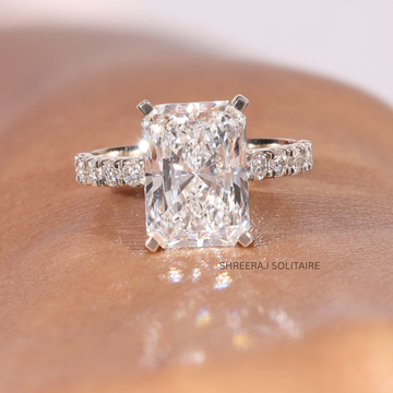 5 Carat Radiant Cut Lab Grown Diamond Ring | IGI Certified